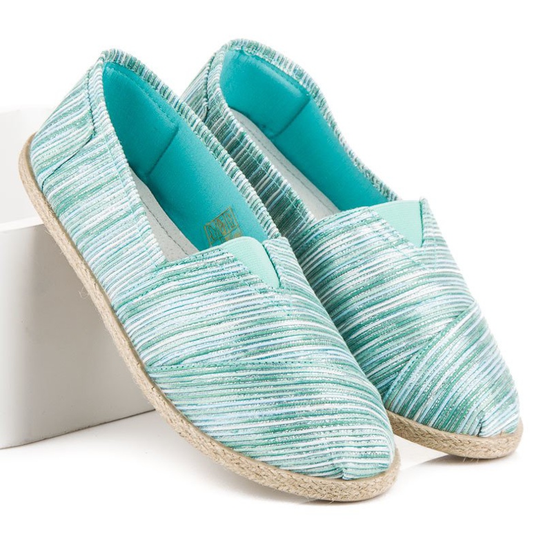 Ribbed espadrilles green 2