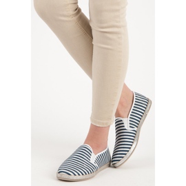 Muto Slip on espadrilles with stripes blue 1