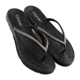 Black CK40P Black rubber flip-flops 1