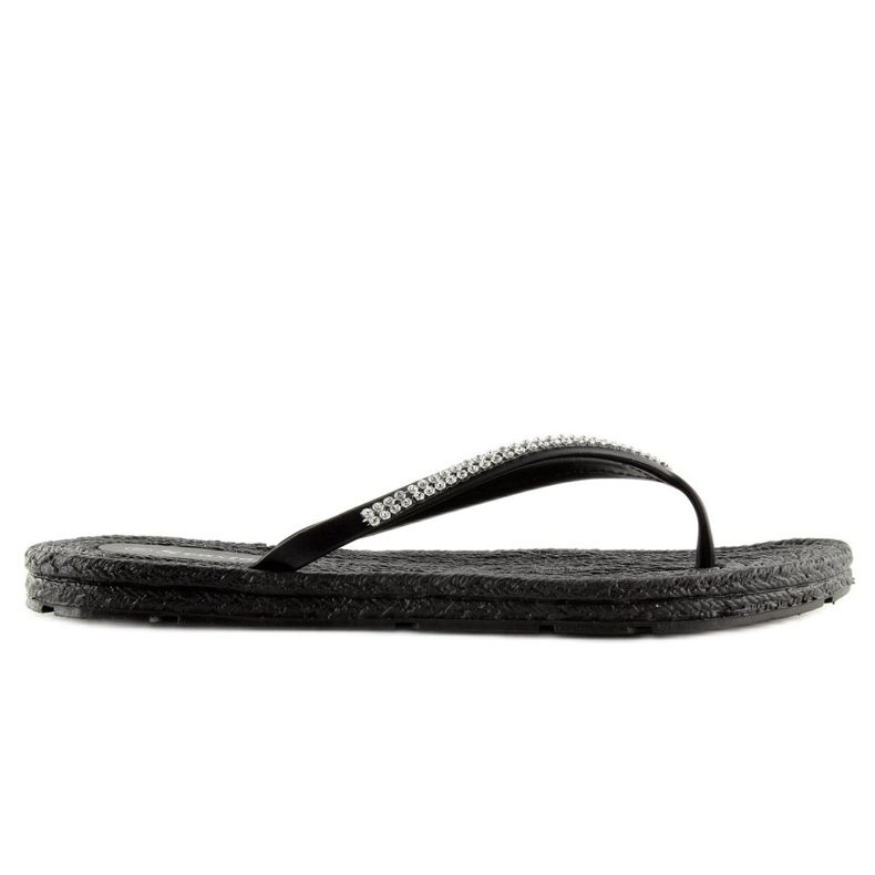 Black CK40P Black rubber flip-flops 2