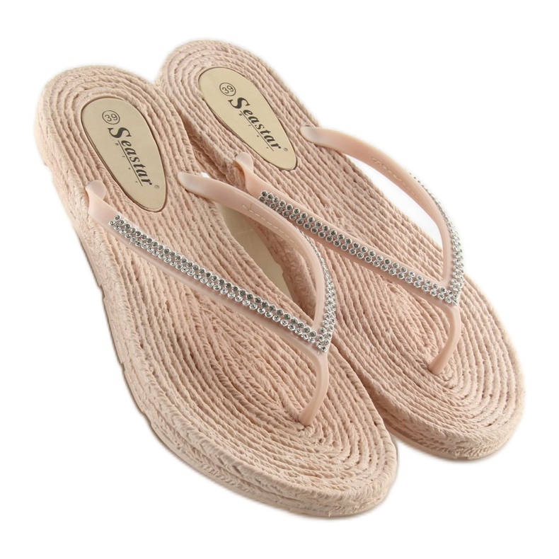 CK40P Carnation beige rubber flip-flops 1