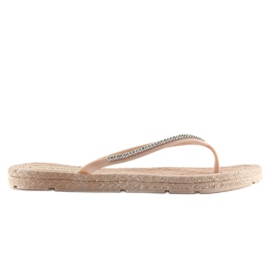 CK40P Carnation beige rubber flip-flops 2