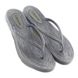 Gray CK40P Gray rubber flip-flops grey 1
