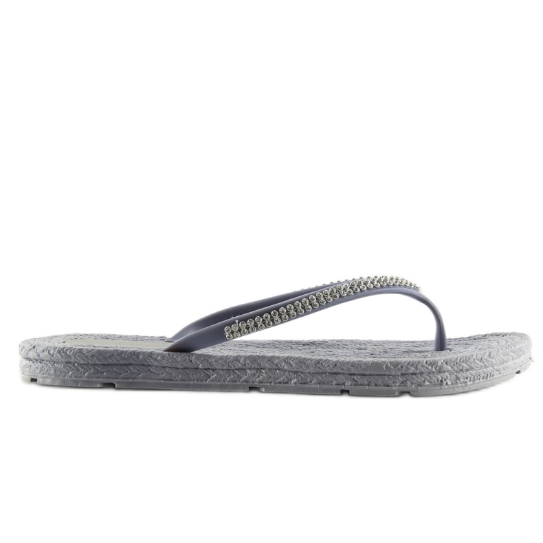 Gray CK40P Gray rubber flip-flops grey 2