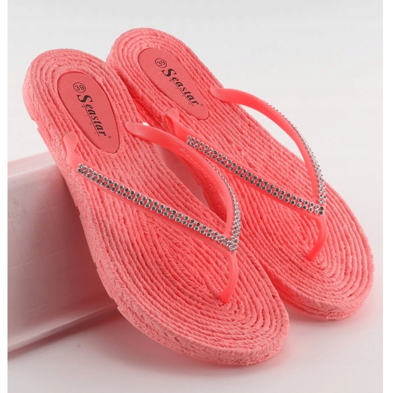 Flip-flops, rubber roses CK40P Coral pink 2