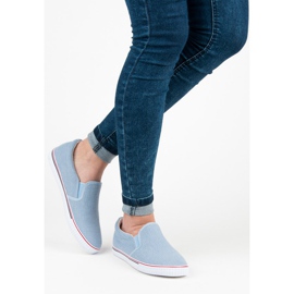 Hasby Cloth Slipons blue 1
