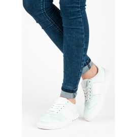 Sport Suede Sneakers white green 1