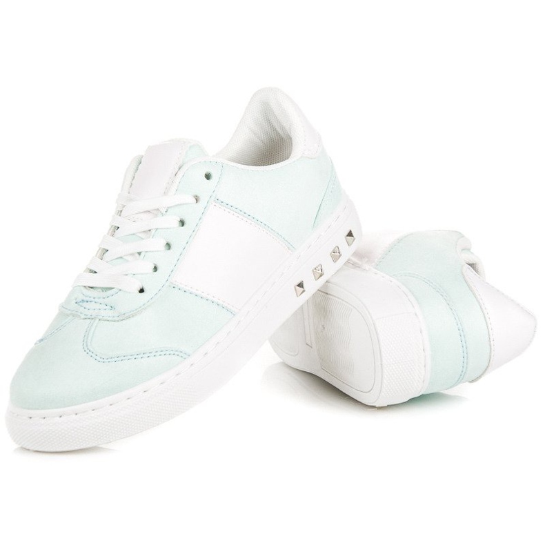 Sport Suede Sneakers white green 2 Sport Suede Sneakers white green 2