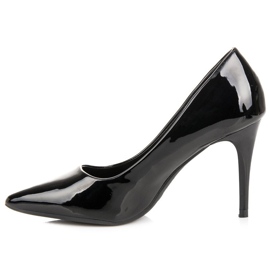 Lacquered pumps on a pin black 1