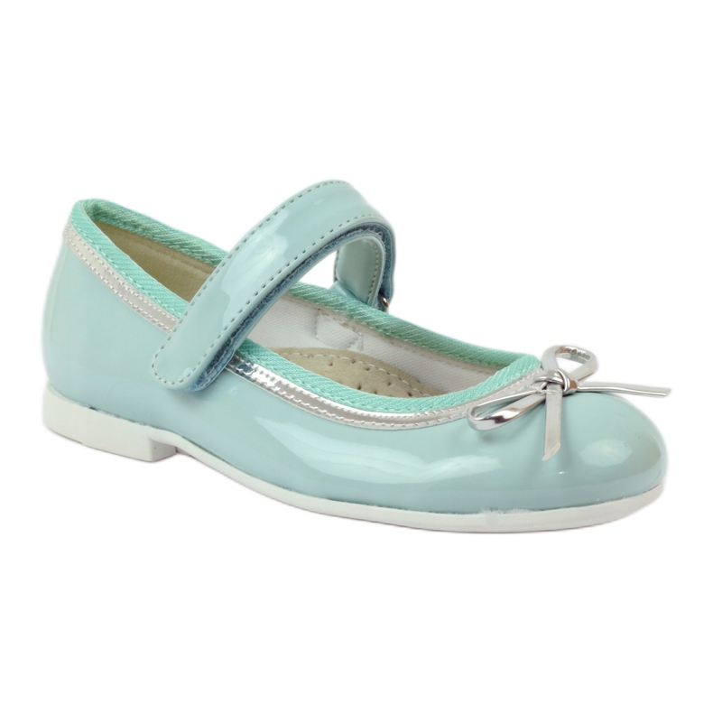 American Club Ballerinas pumps with an American bow green 1