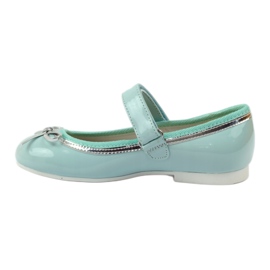 American Club Ballerinas pumps with an American bow green 2