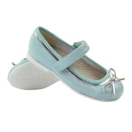 American Club Ballerinas pumps with an American bow green 3