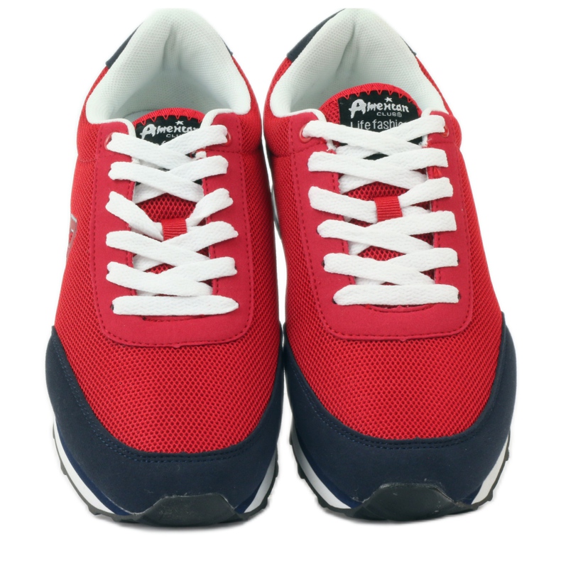 American Club American red tied sports shoes navy blue 4