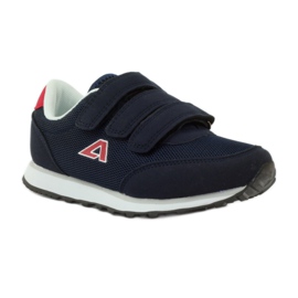 American Club American navy blue velcro sports sneakers red 1