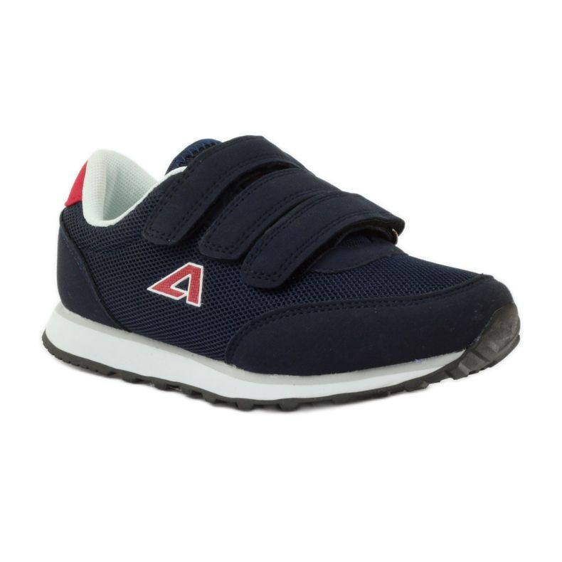 American Club American navy blue velcro sports sneakers red 1