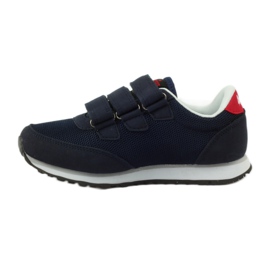 American Club American navy blue velcro sports sneakers red 2