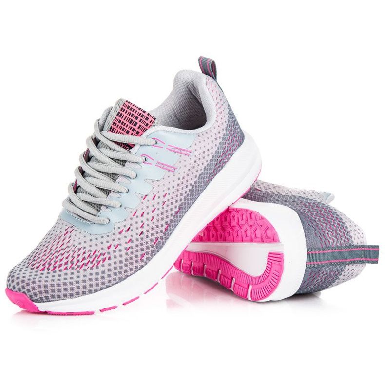 Ax Boxing Comfortable sports shoes grey pink 2