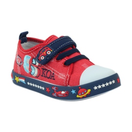 American Club American leather insole sneakers navy blue red 1