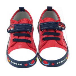 American Club American leather insole sneakers navy blue red 4