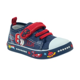American Club American leather insole sneakers navy blue red 1