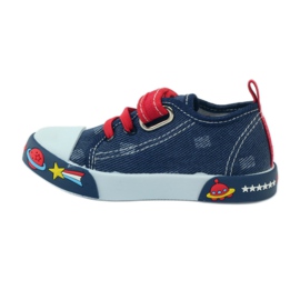 American Club American leather insole sneakers navy blue red 2