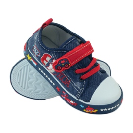 American Club American leather insole sneakers navy blue red 3
