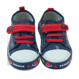 American Club American leather insole sneakers navy blue red 4