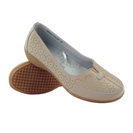 Shoes for women perforated Vinceza beige 3