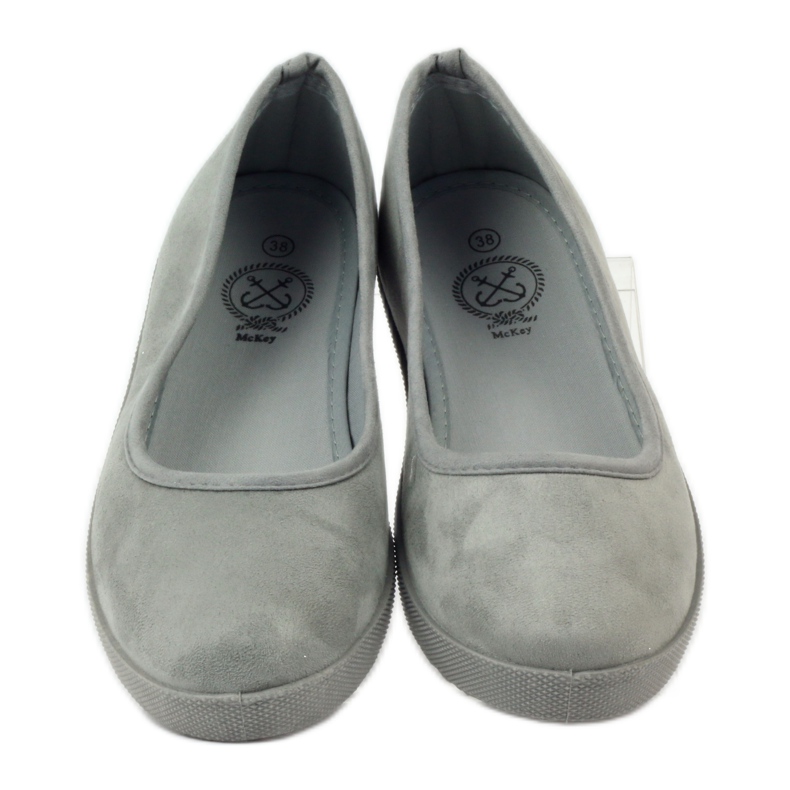 McKey Gray sneakers, slip-on sneakers grey 4