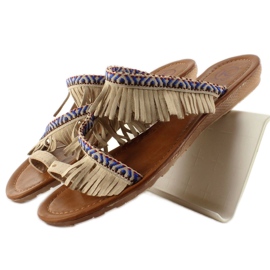 Indian taupe style flip-flops brown 2