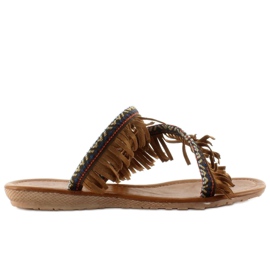 Indian style flip-flops k1626302 Camel brown 1