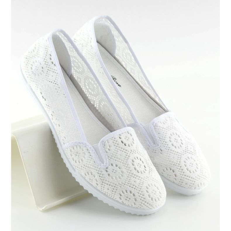 White lace slipons MN70 white 1