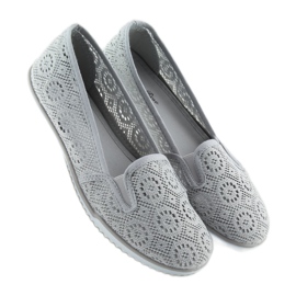 Gray lace slipony MN70 gray grey 1