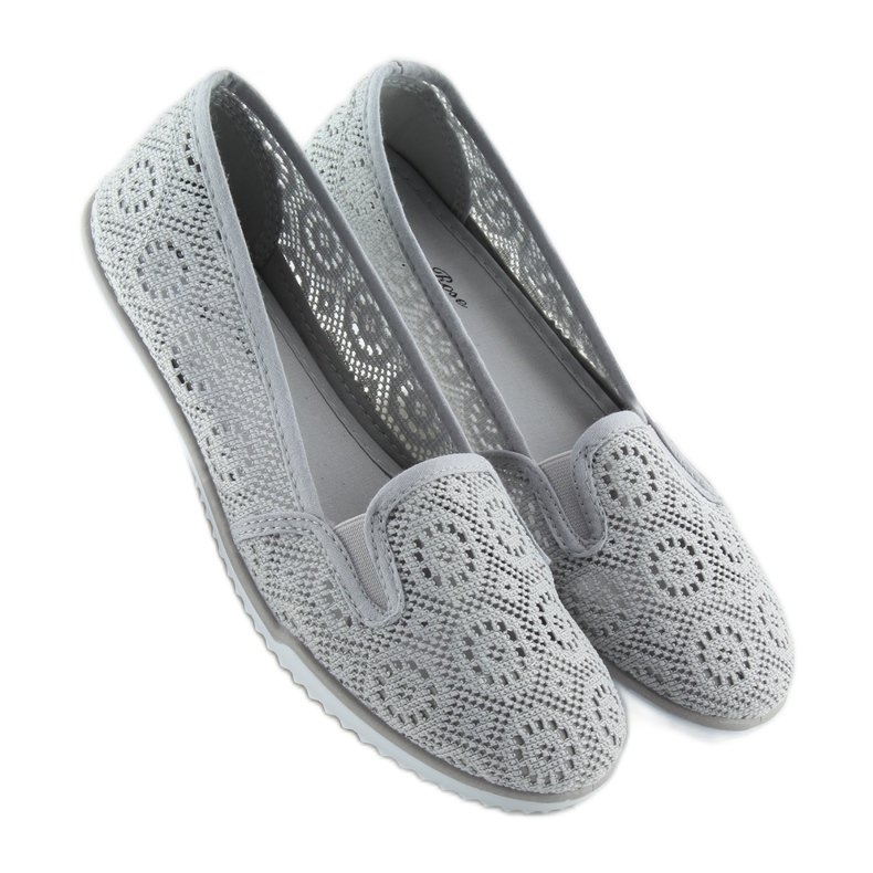 Gray lace slipony MN70 gray grey 1