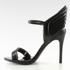 Sandals on a pin with wings LT65 Black 2