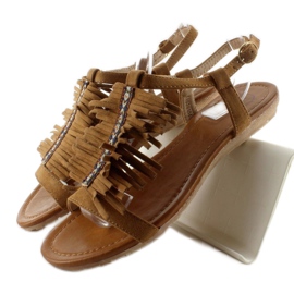 Indian style sandals k1626301 Camel brown 1