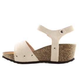 Sandals on a beige beige cork sole 2