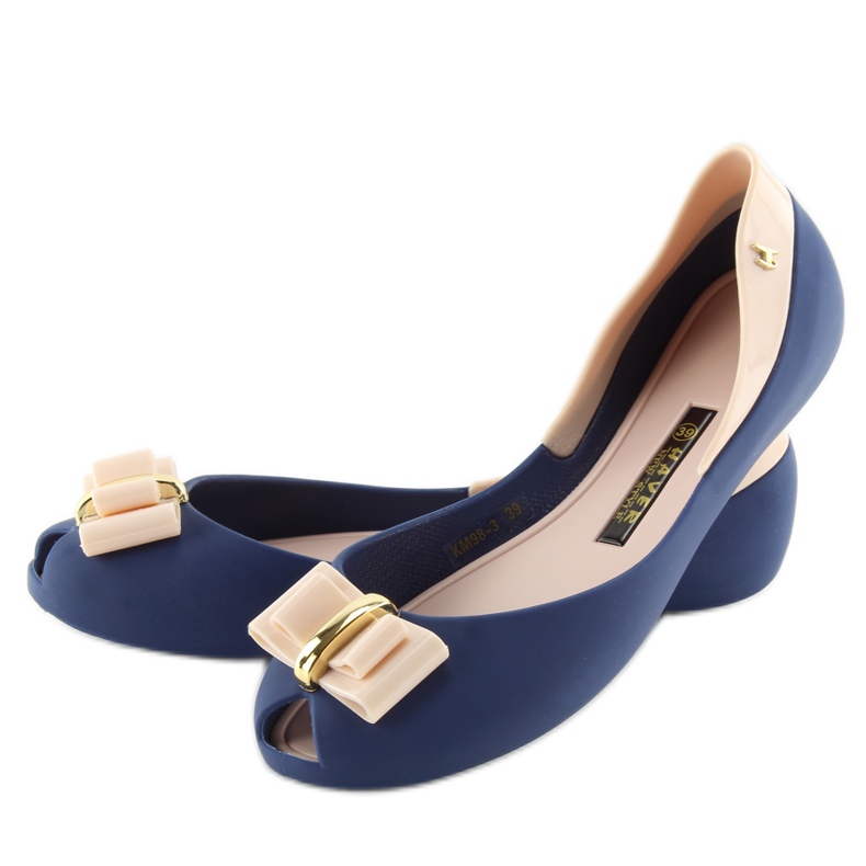 NAVY / D.BEIGE navy blue melissa ballerinas 1