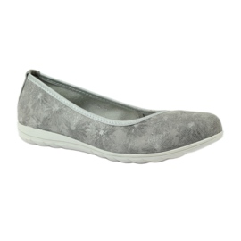 Leather women's ballerinas Filippo 023 grey 1