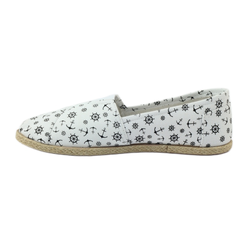 McKey Ballerinas espadrilles with a pattern white black 2