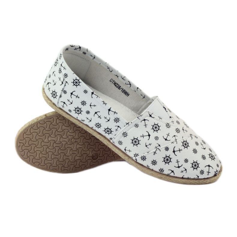 McKey Ballerinas espadrilles with a pattern white black 3