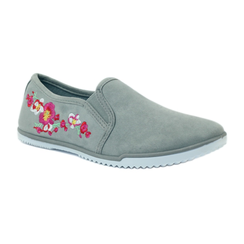 Mckey 180 floral suede sneakers grey 1