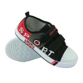 American Club American children's sneakers leather sneakers red grey black 3