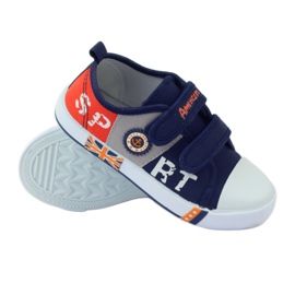 American Club American sneakers sneakers leather insole navy blue grey orange 3 American Club American sneakers sneakers leather insole navy blue grey orange 3