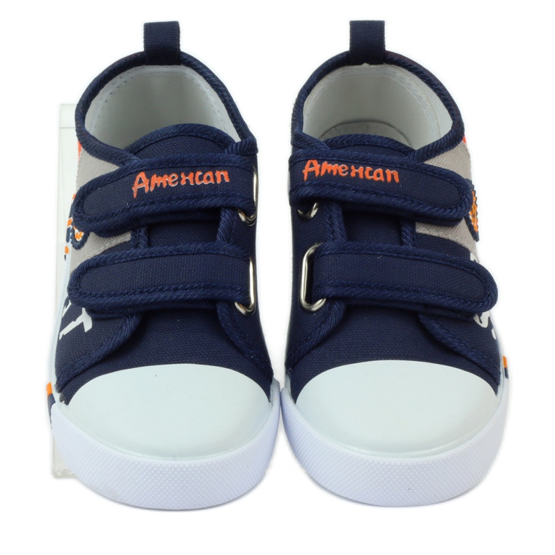 American Club American sneakers sneakers leather insole navy blue grey orange 4 American Club American sneakers sneakers leather insole navy blue grey orange 4