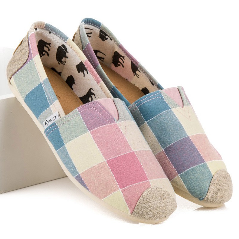 L. Day Comfortable Checkered Espadrilles multicolored 1