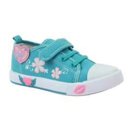 American Club American heart sneakers with leather insole green blue 1