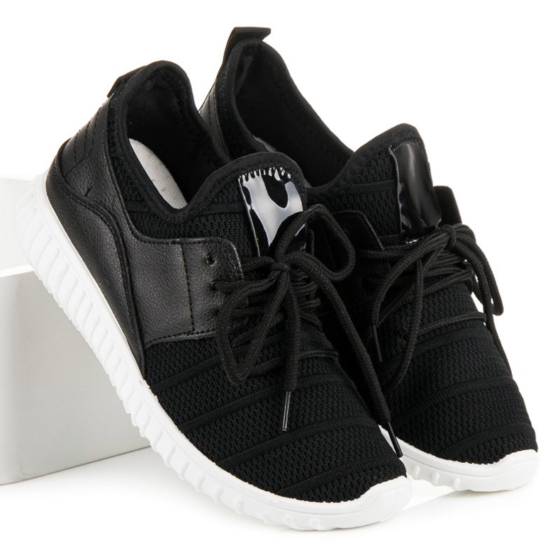 Black slip-on sneakers 1