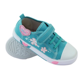 American Club American heart sneakers with leather insole green blue 3