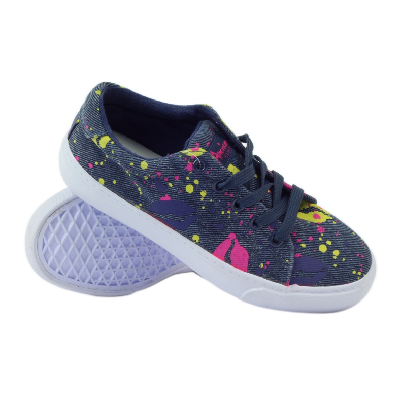 American Club Denim sneakers sneakers in American mouth navy blue 3 American Club Denim sneakers sneakers in American mouth navy blue 3